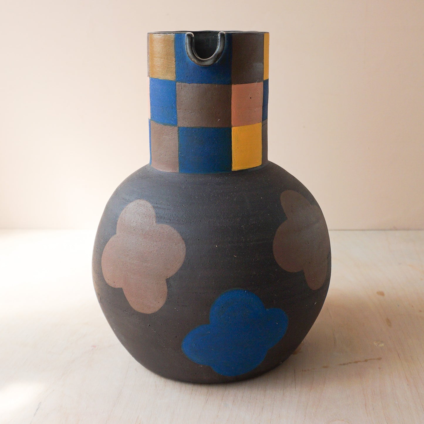 Jug in black stoneware
