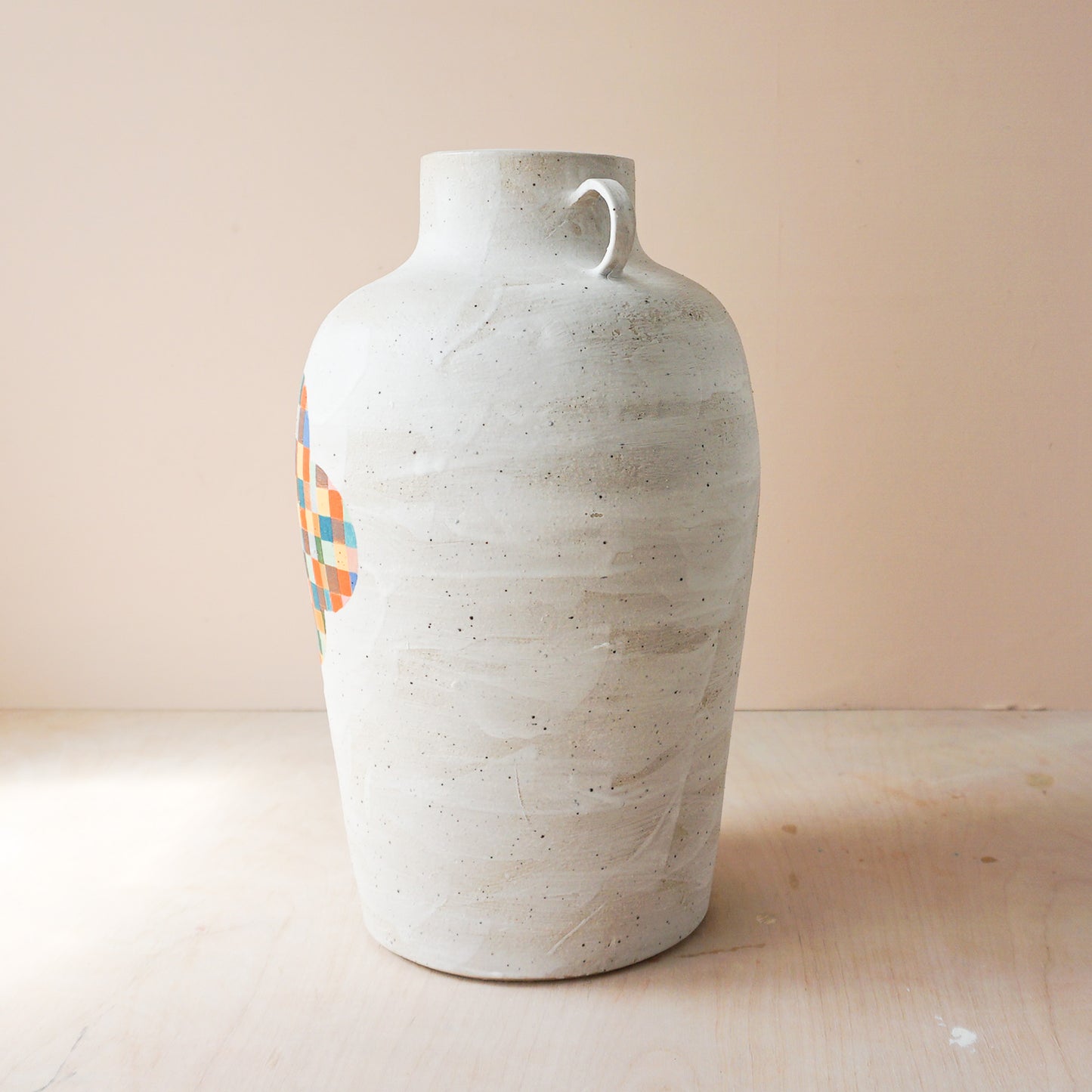 Large hand built jug