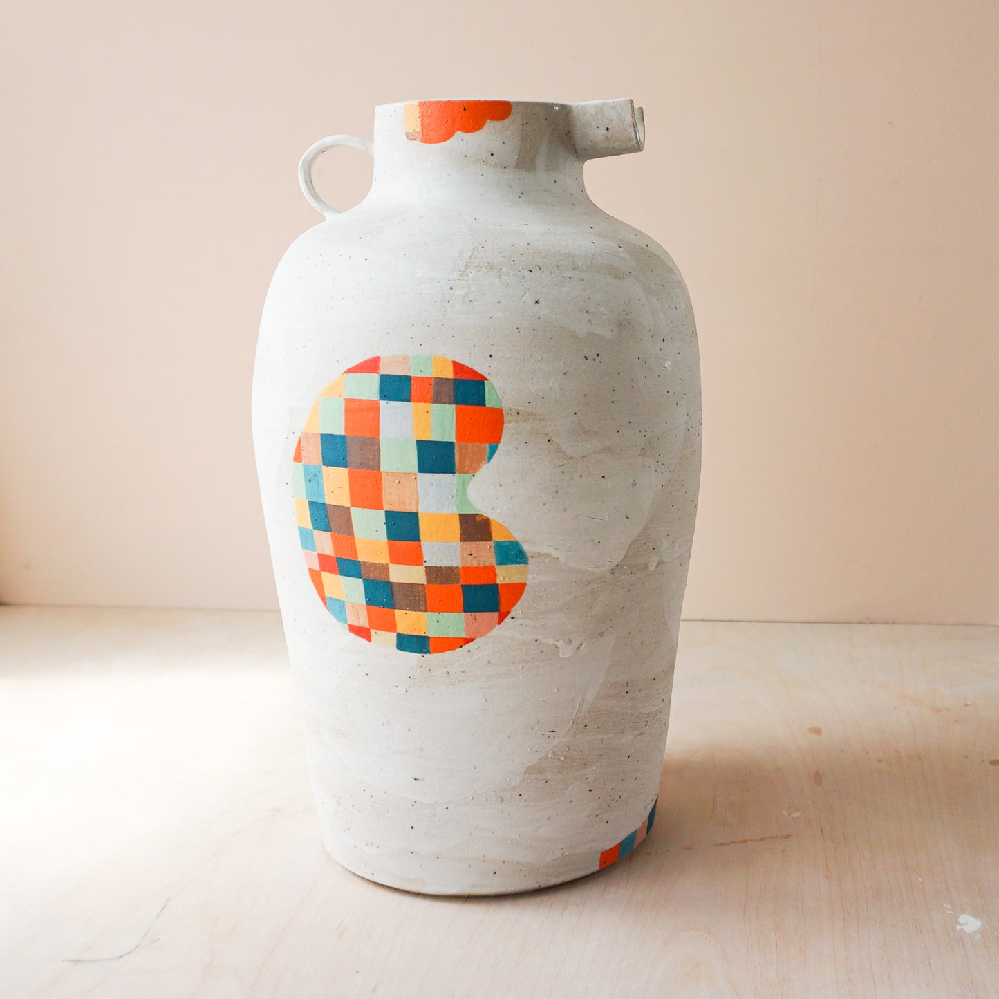 Large hand built jug