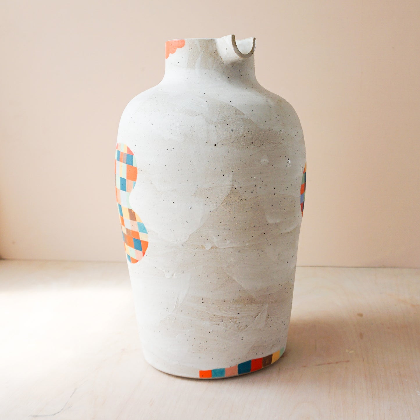 Large hand built jug