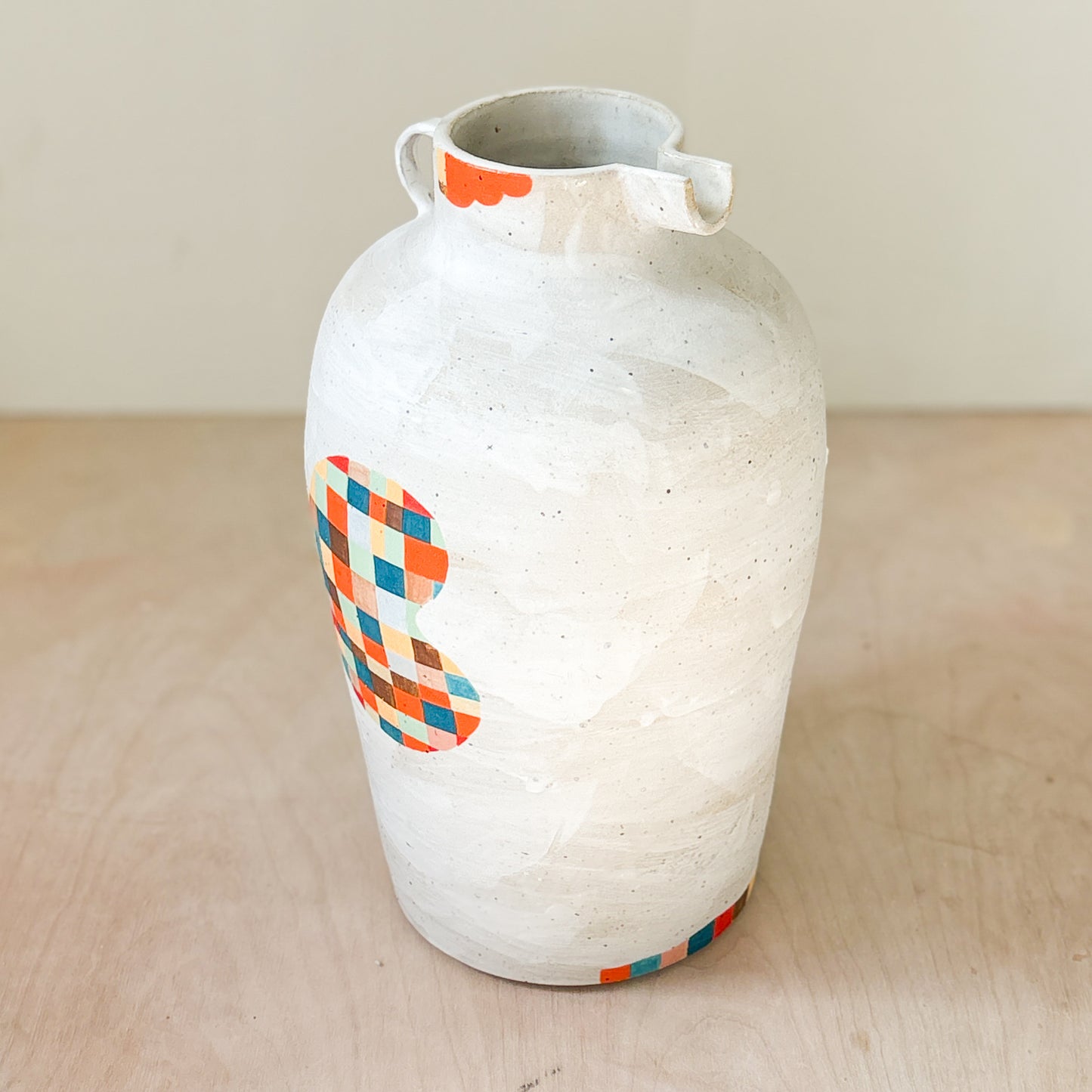 Large hand built jug