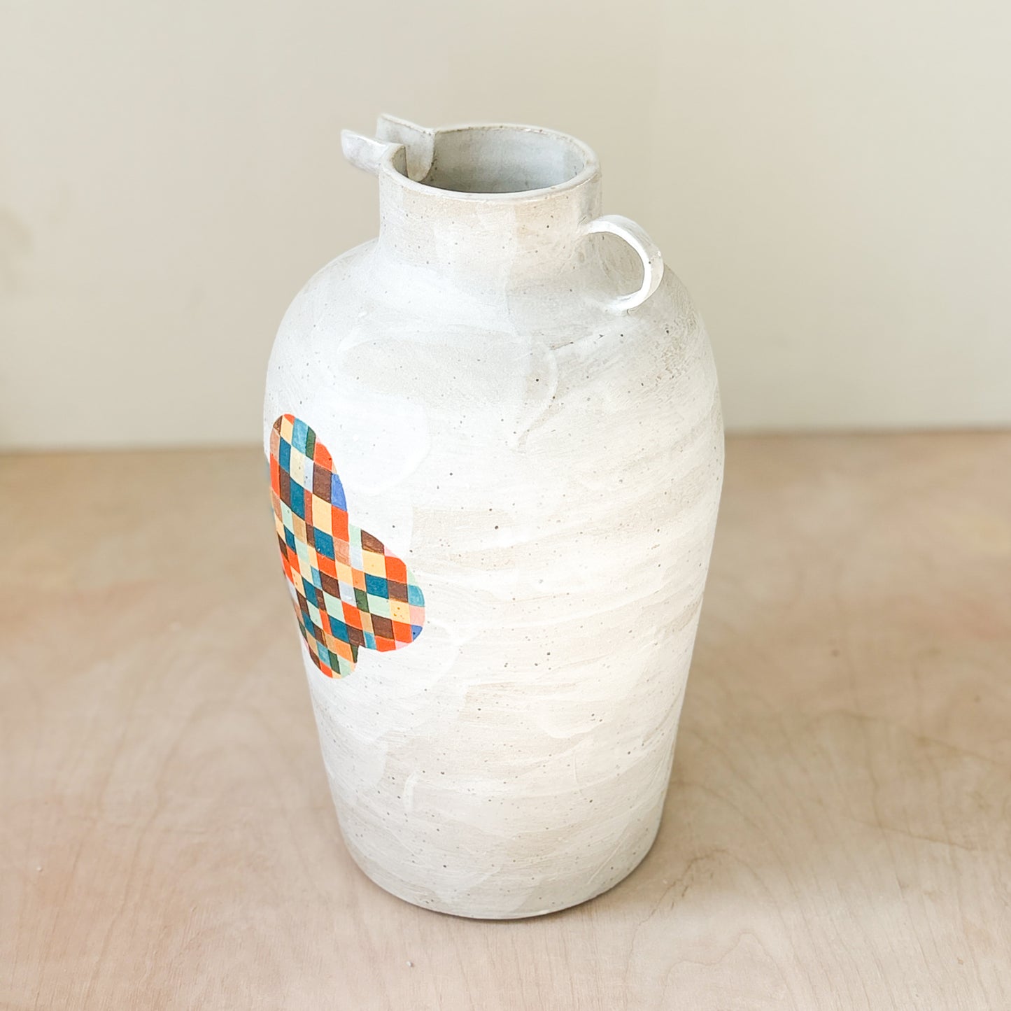 Large hand built jug