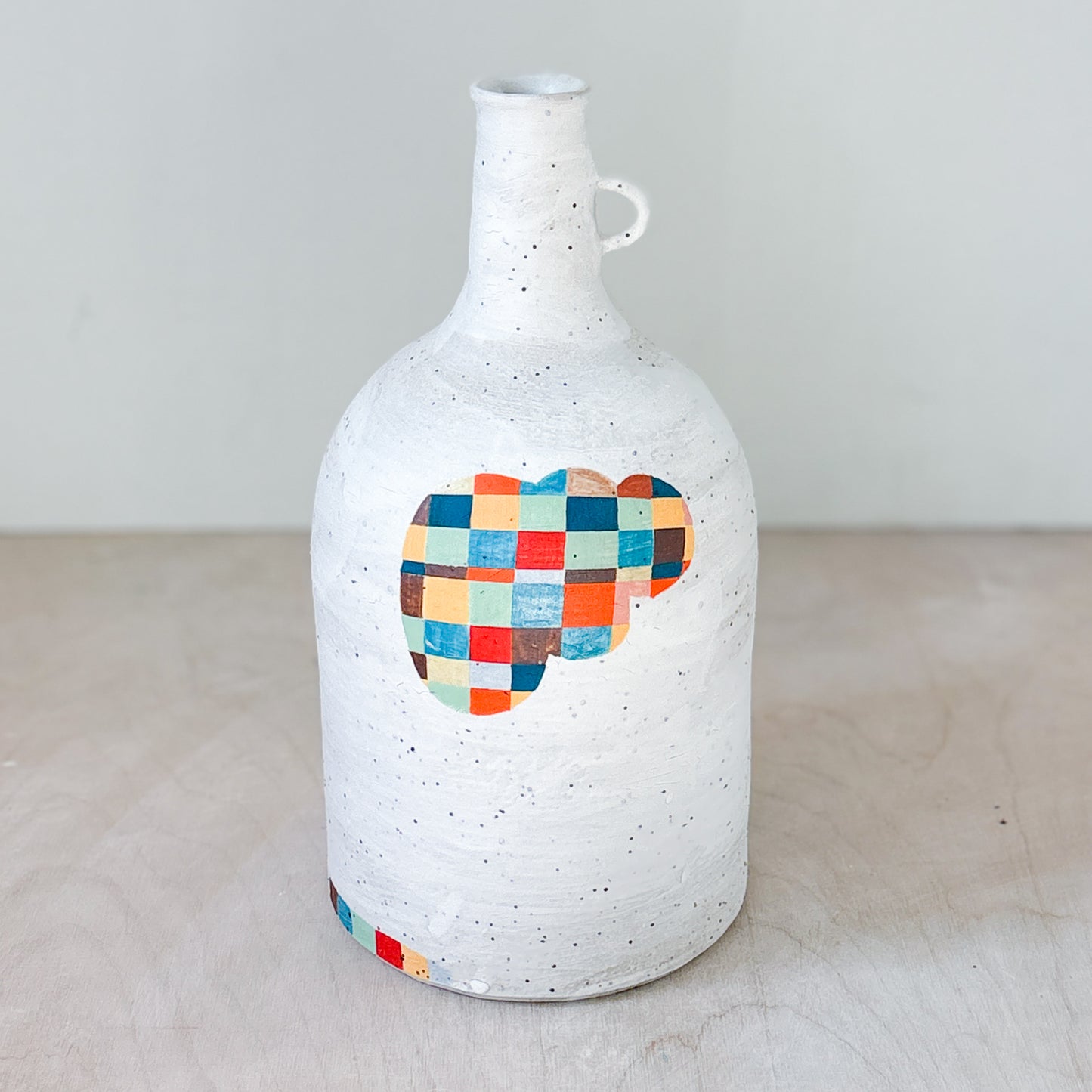 Hand built bottle vase