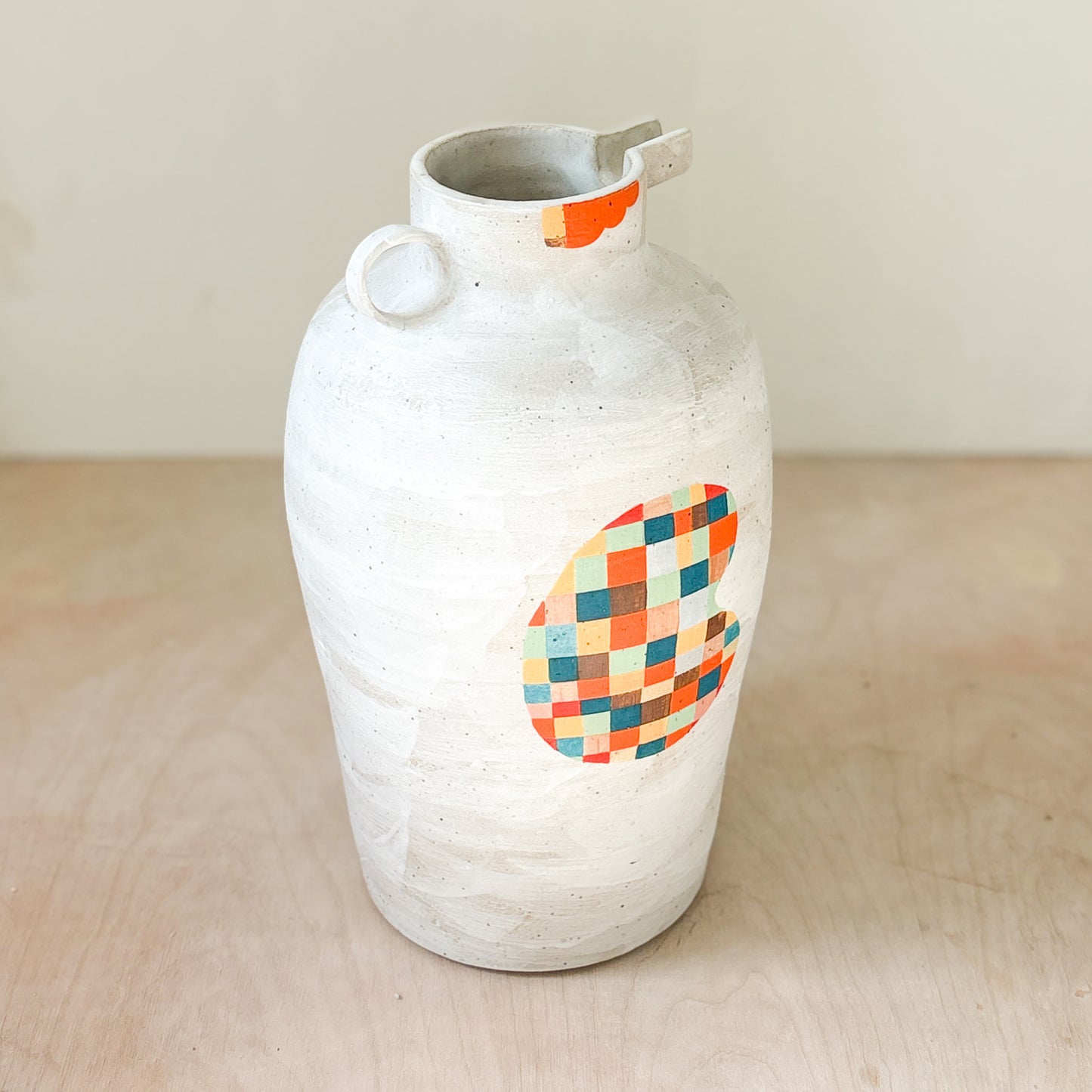 Large hand built jug