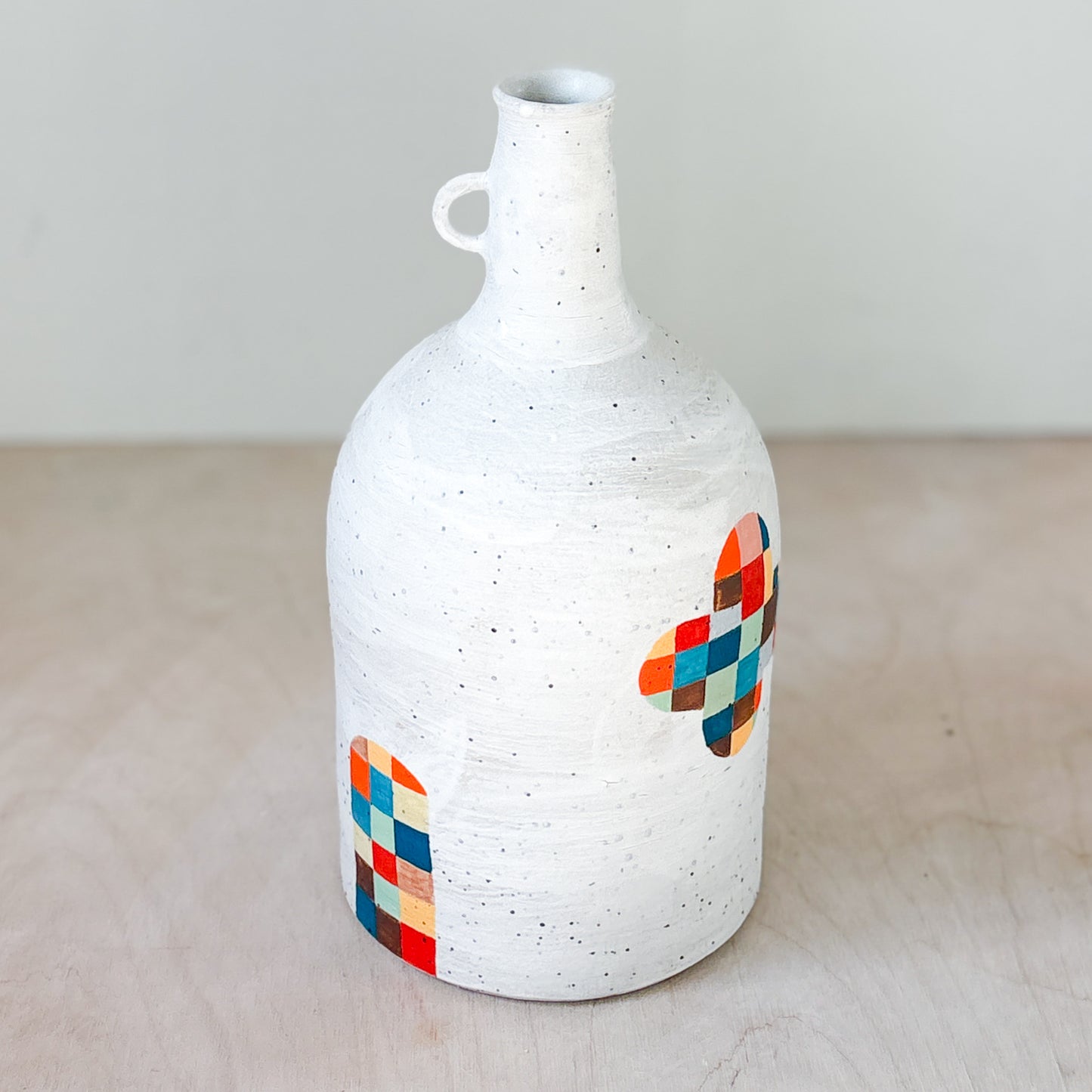 Hand built bottle vase