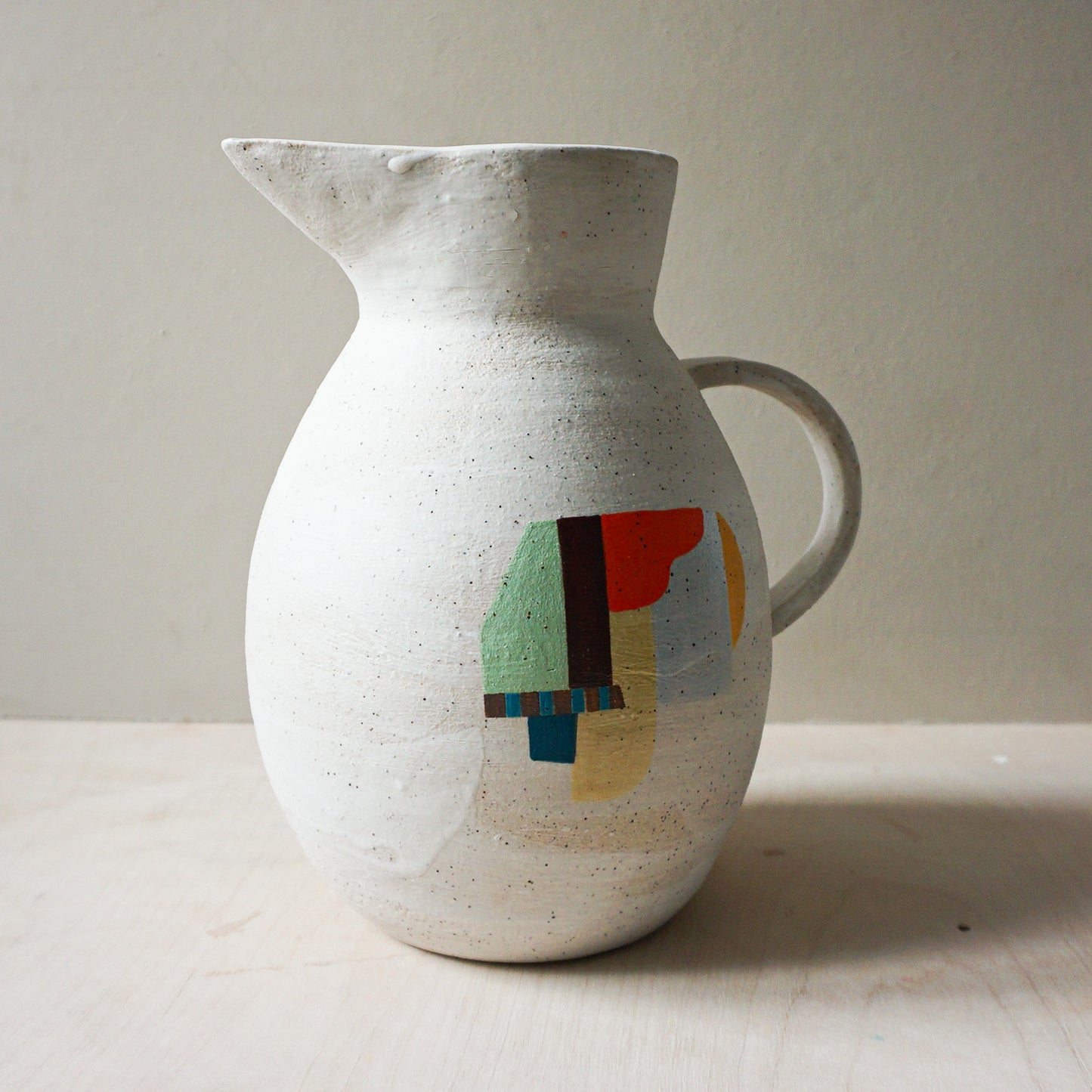 Hand built patchwork jug 1