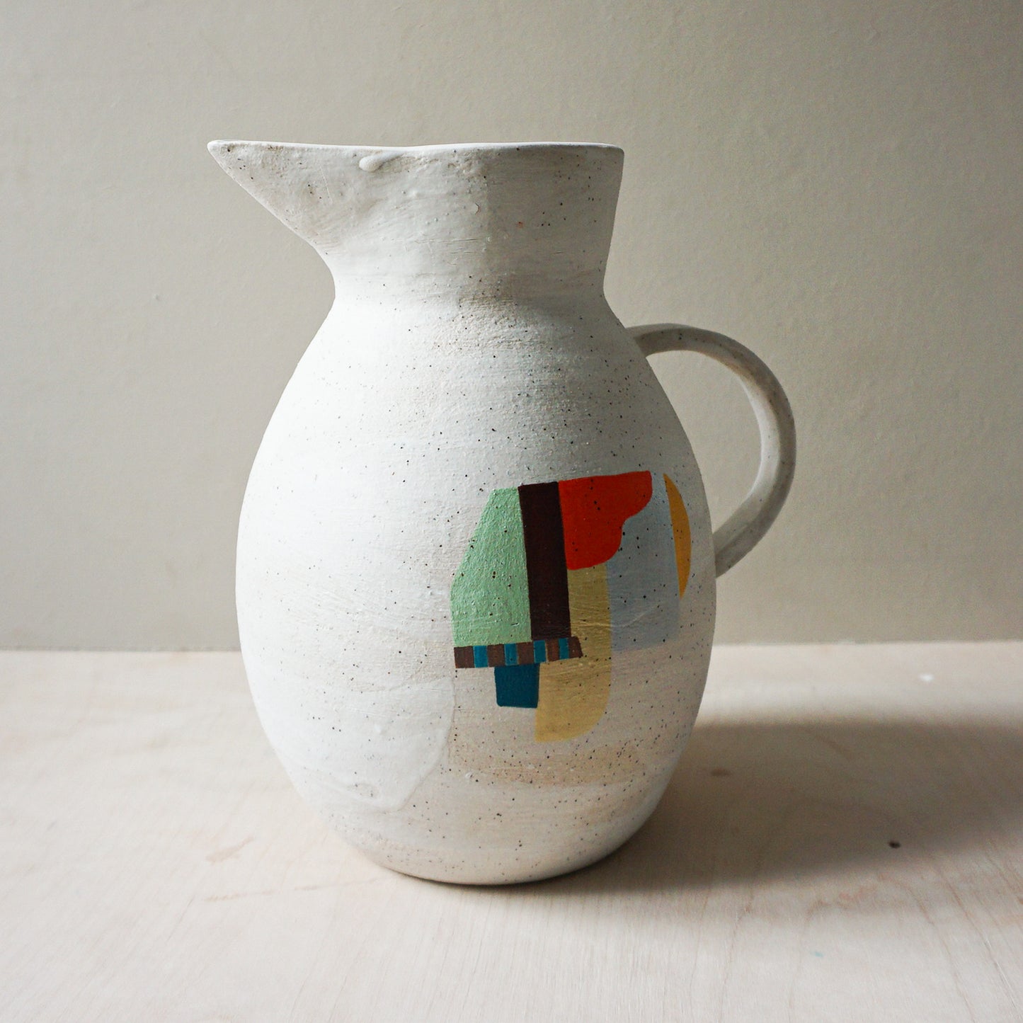 Hand built patchwork jug 1