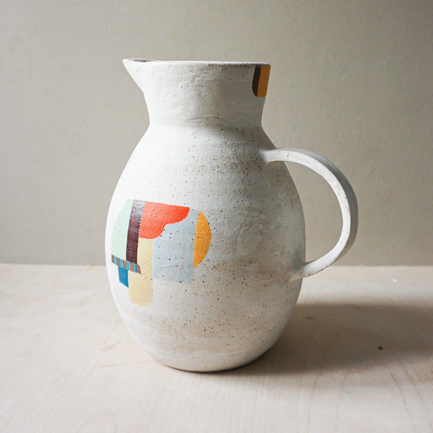 Hand built patchwork jug 1