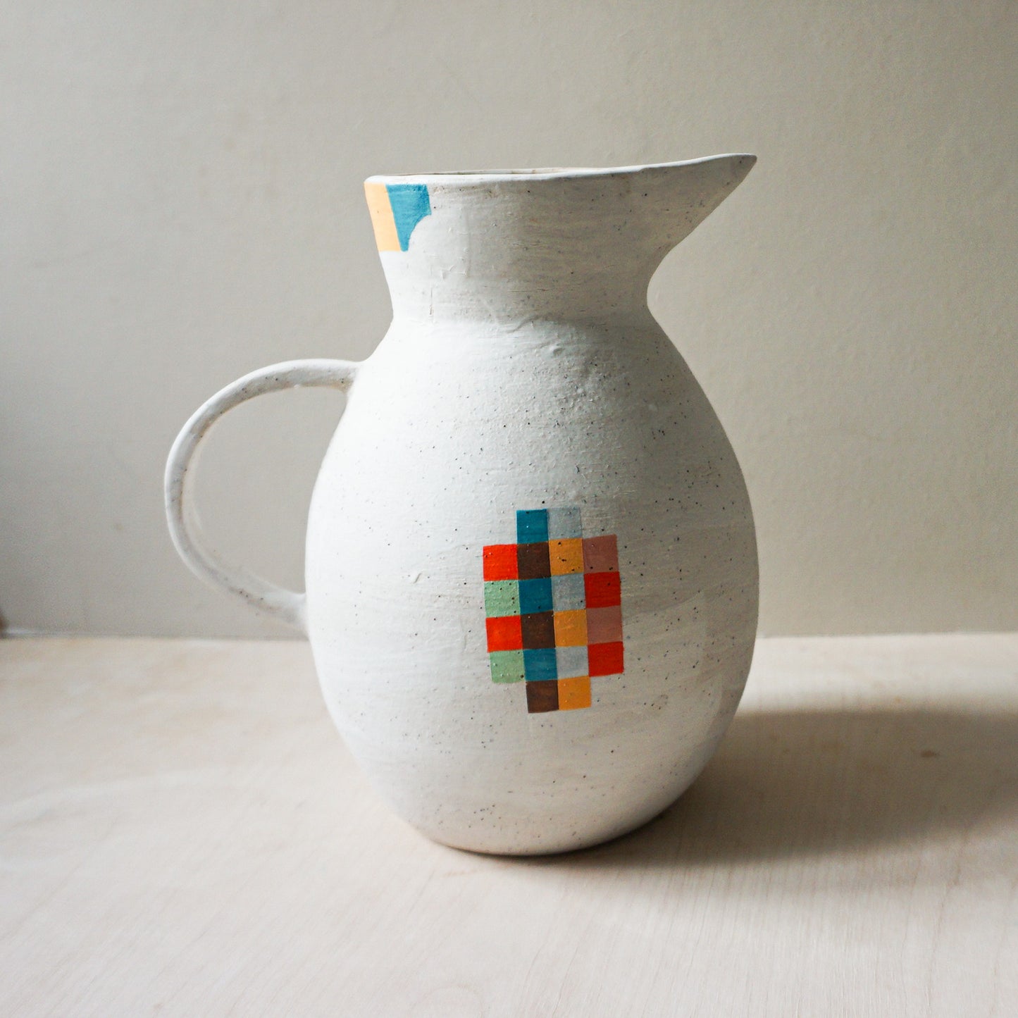 Hand built patchwork jug 1