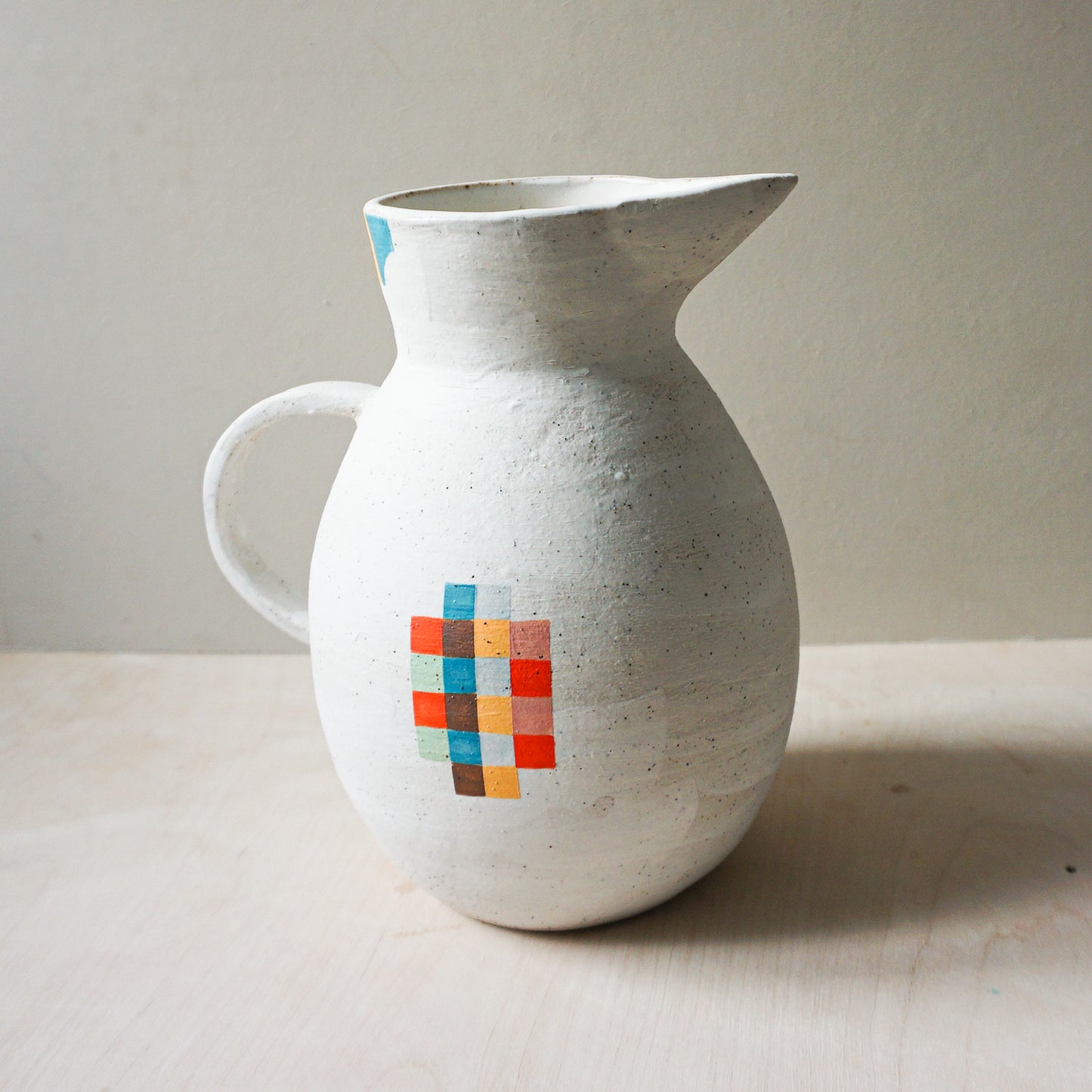 Hand built patchwork jug 1