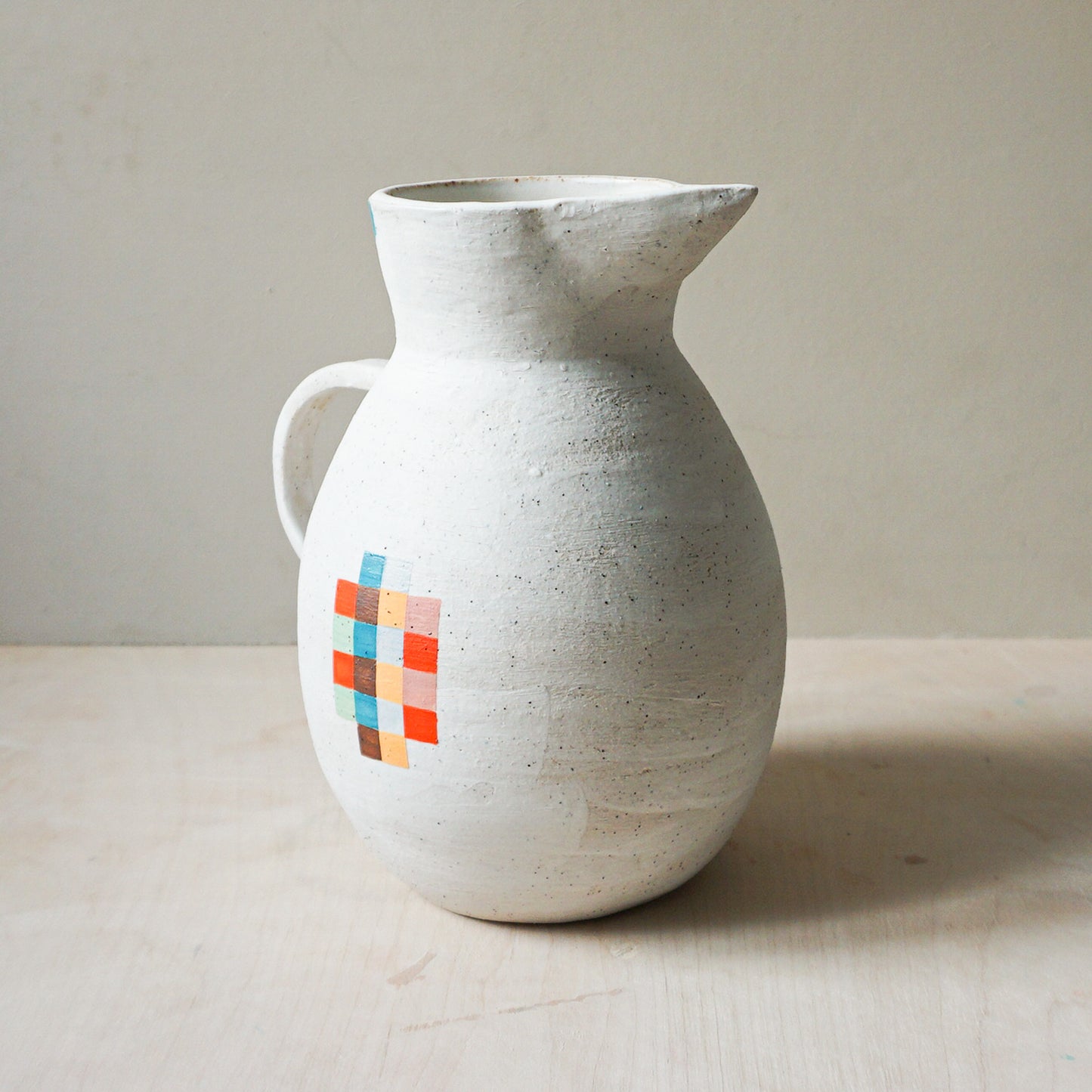 Hand built patchwork jug 1