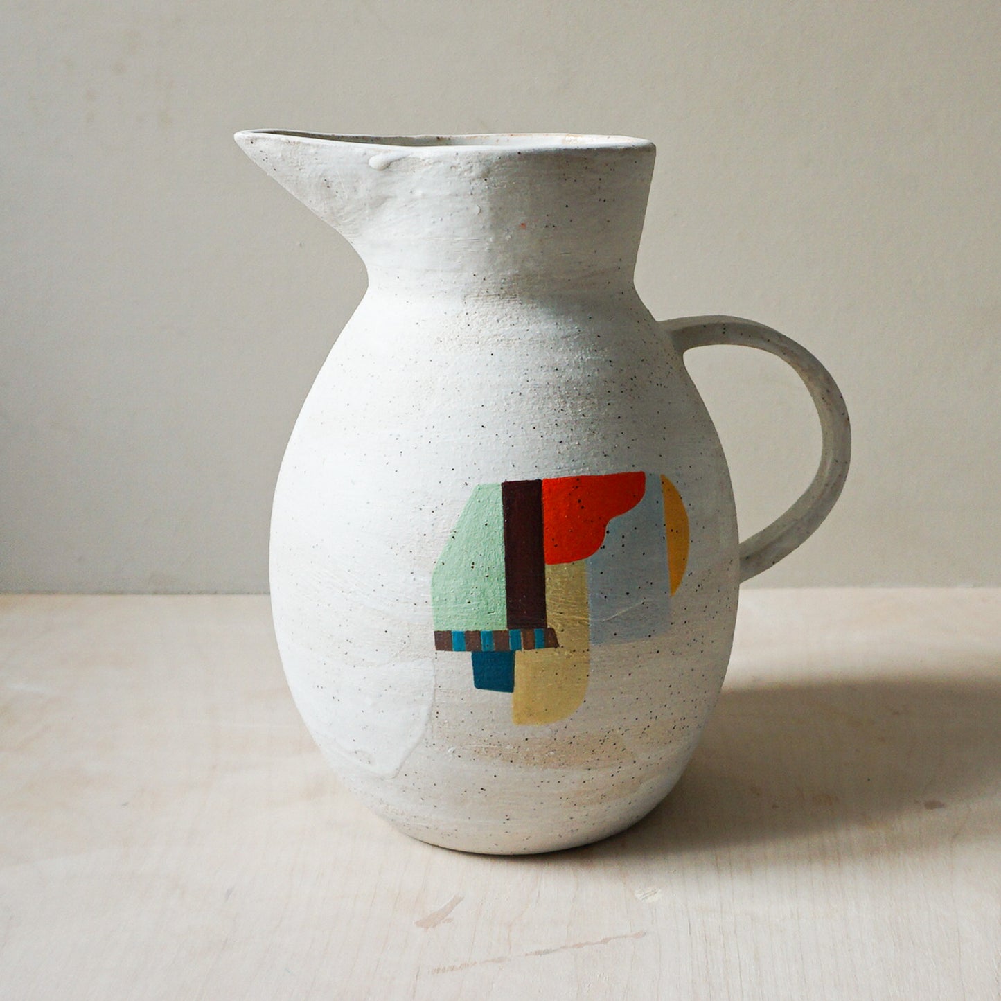 Hand built patchwork jug 1