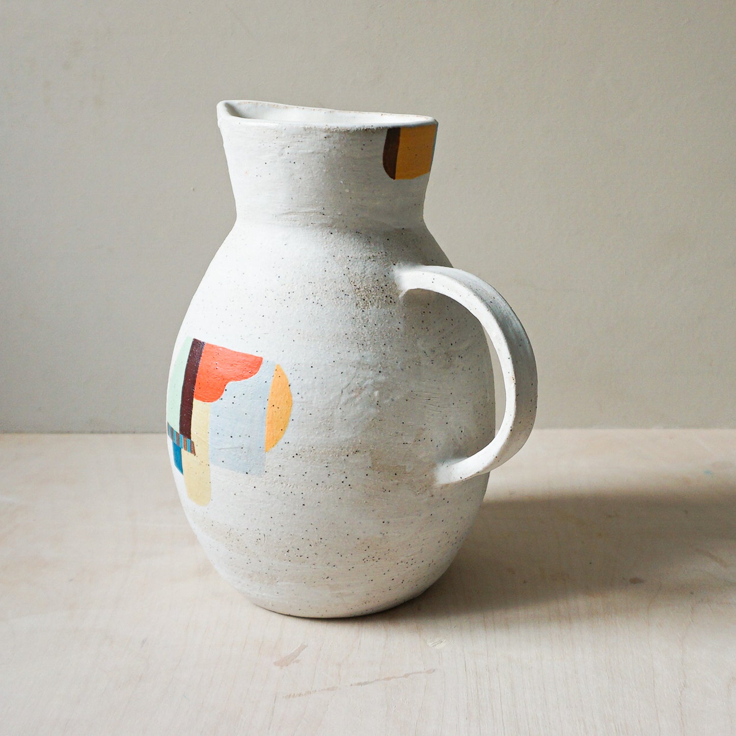 Hand built patchwork jug 1