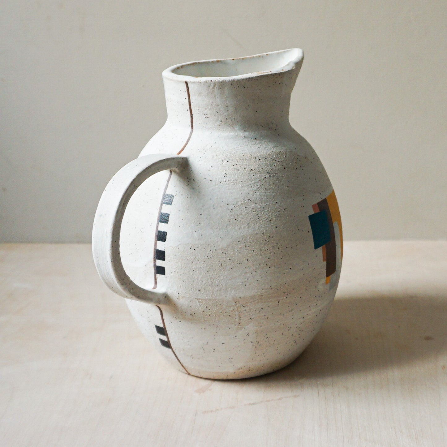 Hand built patchwork jug 2