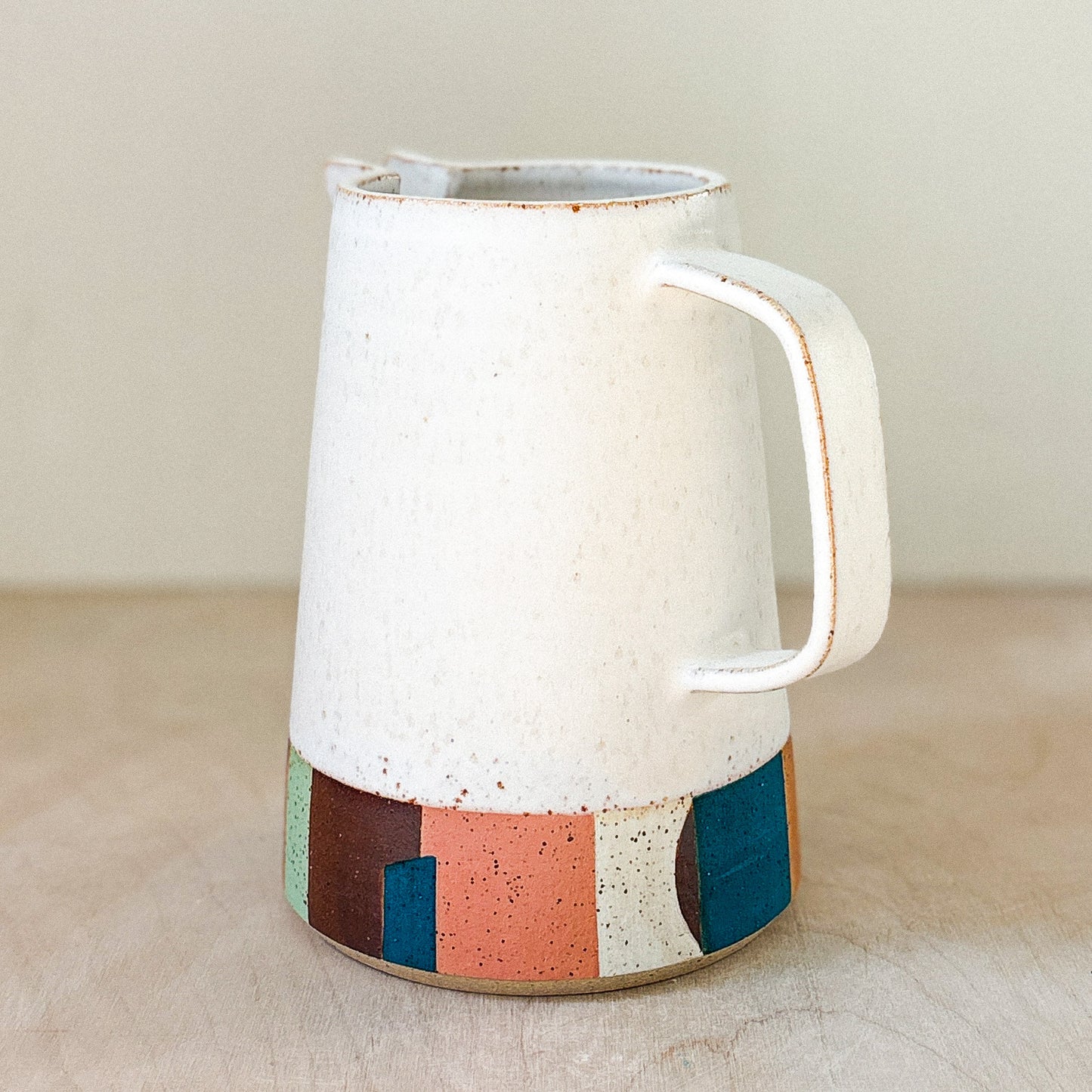 Wheel thrown jug