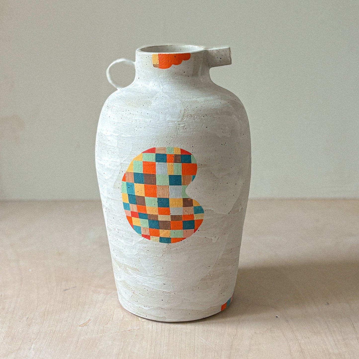 Large hand built jug