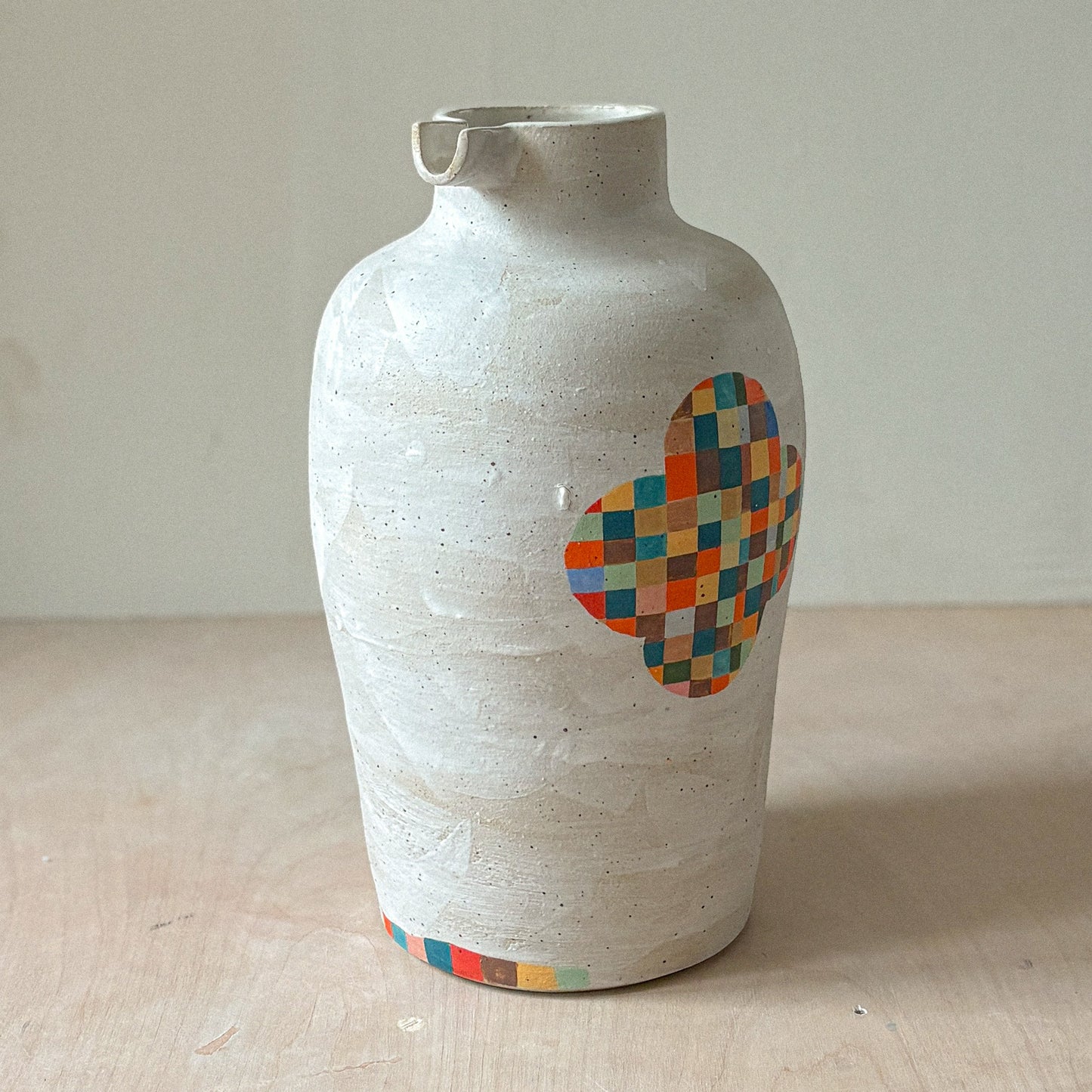 Large hand built jug